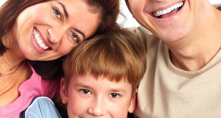 Happy couple with their young son.