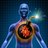 Illustration of a human heart attack as a time bomb